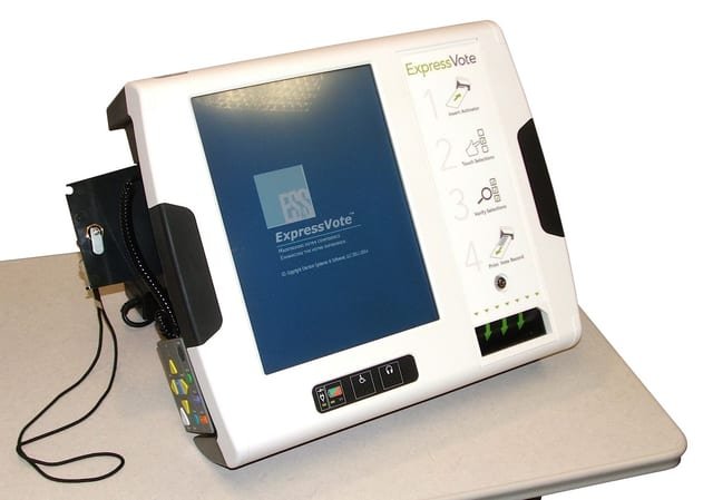 An ES&S ExpressVote ballot marking device